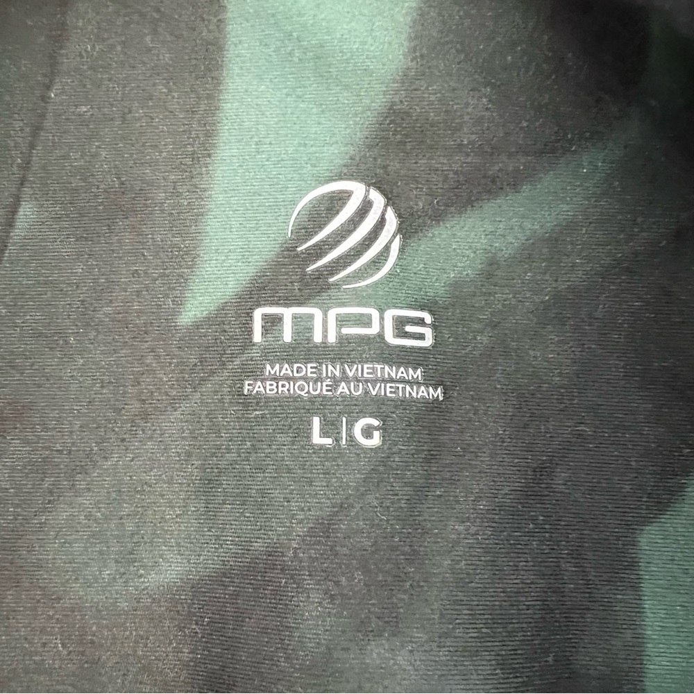 MPG Green Abstract Print Athletic Leggings Women's Size L - Picture 4 of 5